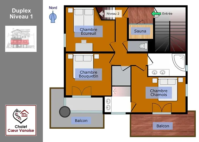 木屋 Des Trappeurs Coeur Vanoise 15 Persons *