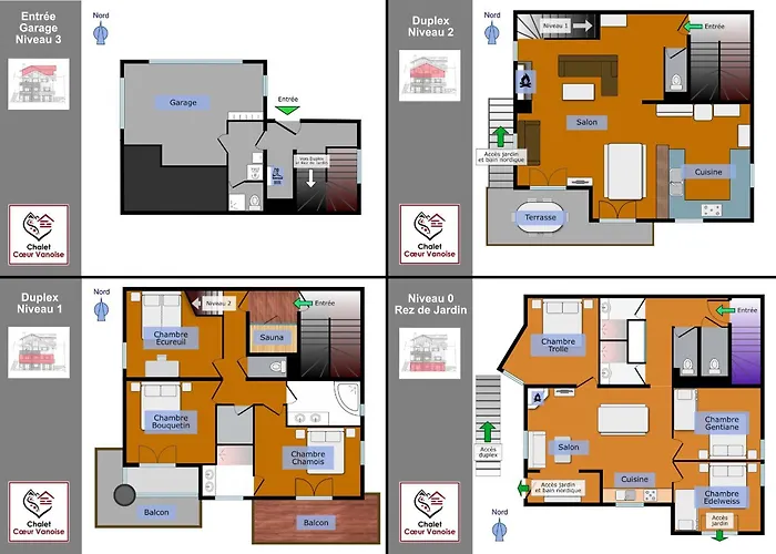 Шале Des Trappeurs Coeur Vanoise 15 Persons